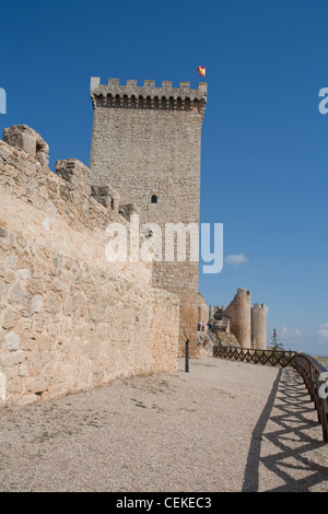 Penaranda alten Platz zählt Miranda in seinen Tag Zitadelle wichtige Marktstadt In der Mitte des 15. Jahrhunderts enorme Masse Schloss umgebaut. Stockfoto