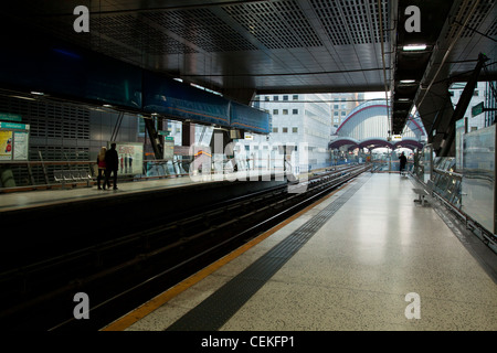 Heron Quay DLR Station, Isle of Dogs Stockfoto