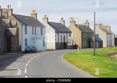 Whitehall Dorf auf der Insel Stronsay, Orkney, Schottland. Stockfoto