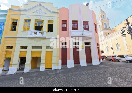 Praca Antenor Navarro, quadratische Antenor Navarro und Kirche Sao Frei Pedro Goncalves, Joao Pessoa Paraiba, Brasilien, Brasil Stockfoto