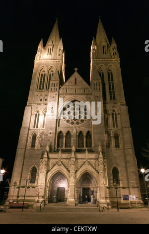 Truro Kathedrale bei Nacht Stockfoto