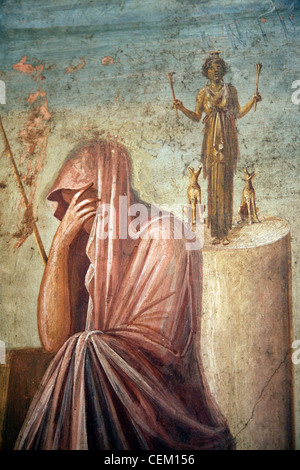 Italien, Neapel Museum aus Pompeji, Haus des tragischen Dichters (VI, 8, 5), Iphigenie Opfer
