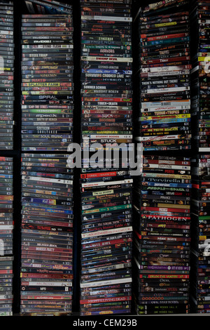 Horror-Film DVD-Sammlung Stockfoto