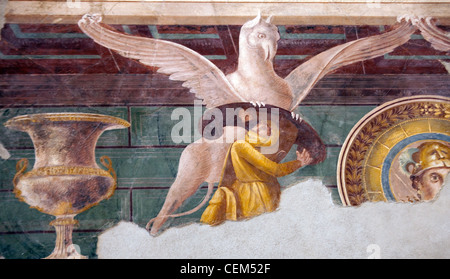 Italien, Neapel Museum aus Pompeji, Villa der Mysterien, Cubiculum 2, Arimaspian und Greif Stockfoto