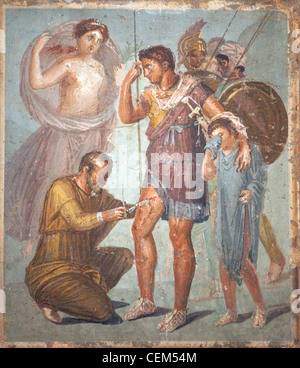 Italien, Neapel, Neapel Museum aus Pompeji, Haus der Siricus (VII, 1, 47), Lapyx und Aeneas Stockfoto