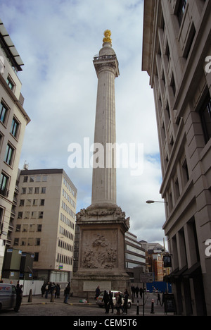 Das Denkmal für den großen Brand von London - London Sightseeing Vereinigtes Königreich Stockfoto