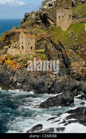 Die Krone-Minen auf Botallack an der Küste von Cornwall in England Stockfoto