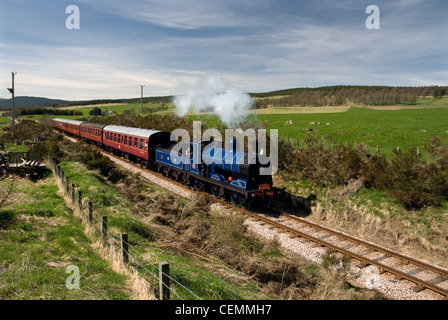 Dampf-Lokomotive 828.812 Klasse, Mcintosh 0-6-0, Jumbo, Caledonian Eisenbahnen, Strathspey Dampfeisenbahn, Aviemore, Schottland Stockfoto