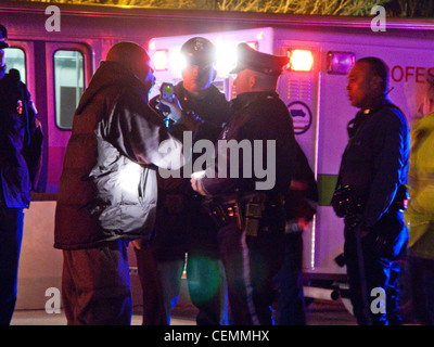 Boston MBTA rote Linie betrunken Unfall Crash Steuerwagen van Massachusetts Longfellow Bridge Stockfoto