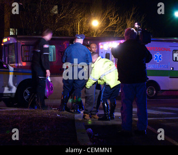 Boston MBTA rote Linie betrunken Unfall Crash Steuerwagen van Massachusetts Longfellow Bridge Stockfoto