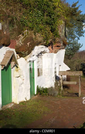 Heiligen Austin Rock Häuser Kinver hochkant in South Staffordshire Stockfoto