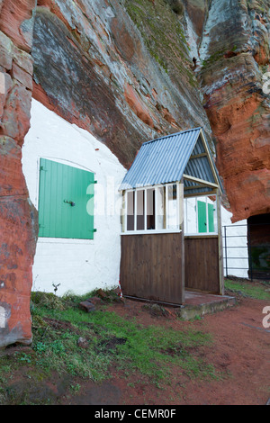 Heiligen Austin Rock Häuser Kinver hochkant in South Staffordshire Stockfoto