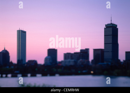 Die Prudential Building und Hancock Tower in Boston Back Bay Stockfoto