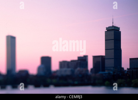 Die Prudential Building und Hancock Tower in Boston Back Bay Stockfoto