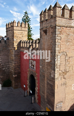 Der Alcazar von Sevilla, Reales Alcazares de Sevilla. Stockfoto