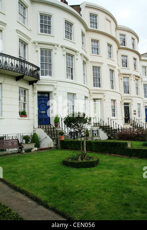 Zeile der georgischen Reihenhäuser, Herne Bay, Kent UK Stockfoto