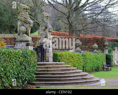 Hinteren Tor zu den formalen Gärten der Pollok House in Pollok Immobilien, Glasgow, Schottland Stockfoto