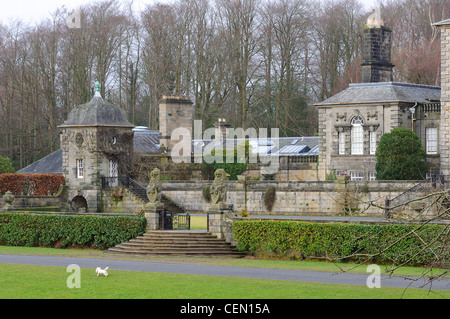 Pollok House Gebäude und Garten in Glasgow, Schottland Stockfoto