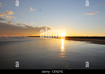 Kujukuri Strand bei Sonnenuntergang, Präfektur Chiba, Honshu, Japan Stockfoto