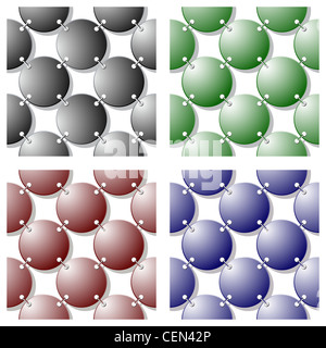 nahtlose metallische Ringe Textur, abstraktes Muster; Vektor-Illustration Kunst Stockfoto