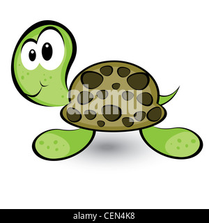 Cartoon schwul Schildkröte. Abbildung auf weißem Hintergrund für design