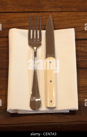 Tabelle Einstellung Soif Restaurant London Stockfoto