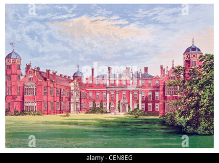 Cobham Hall unabhängige Tag Internat Mädchen Kent England Tudor Manor Grade I aufgeführten Runde quadratische Schule Stockfoto