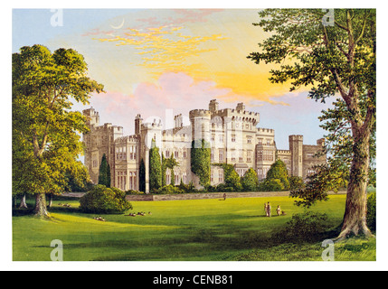 Neue Hawarden Castle Flintshire Wales UK britischen Premierminister William Ewart Gladstone Immobilien Privathaus Parkland Park Stockfoto