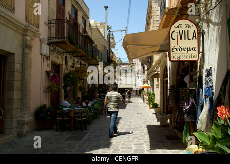 kleinen Backstreet Rethymnon alte Stadt Kreta Griechenland Stockfoto