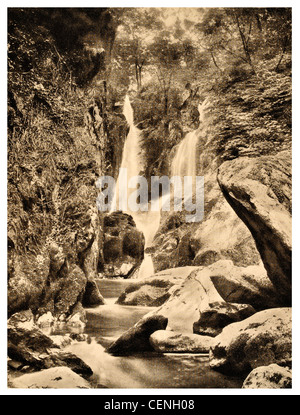 Stock Ghyll Kraft Ambleside Wasserfall fällt Kaskade Cumbria North West England Westmorland Lake District National Park Stockfoto