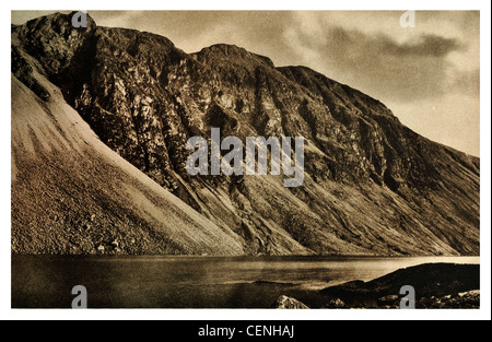 Geröll Cliff Wast Wasser Wastwater Lake tiefste Tal Lake District National Park England Berge Berg Grag fiel Stockfoto