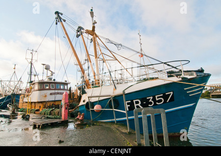 Vertäut schottischen Fischtrawler in Kirkcudbright Stockfoto