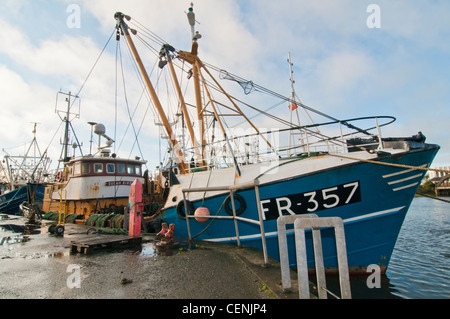Vertäut schottischen Fischtrawler in Kirkcudbright Stockfoto