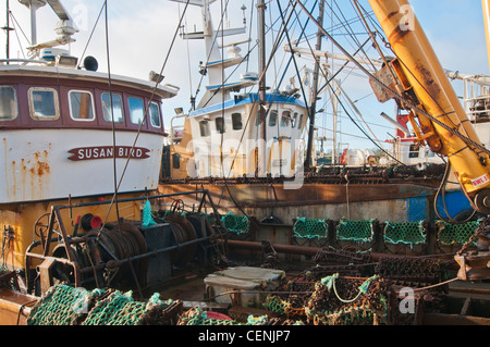 Vertäut schottischen Fischtrawler in Kirkcudbright Stockfoto