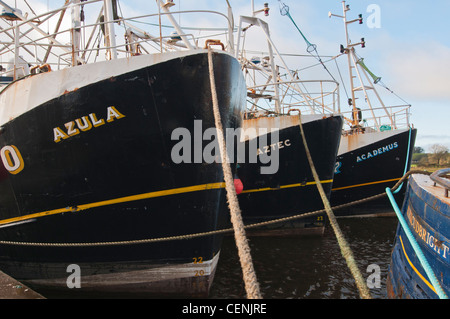 Vertäut schottischen Fischtrawler in Kirkcudbright Stockfoto