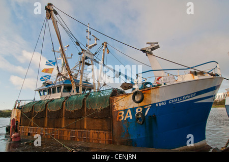 Vertäut schottischen Fischtrawler in Kirkcudbright Stockfoto