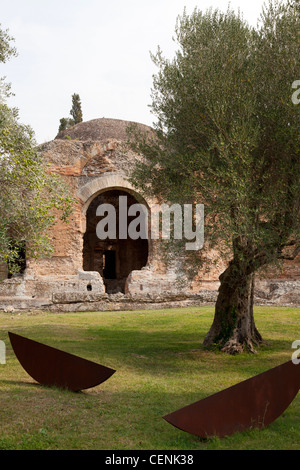 Große Bäder in Hadrians Villa, Tivoli, Italien Stockfoto