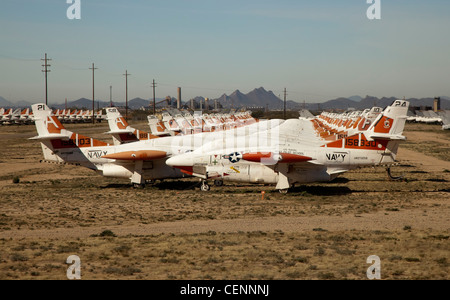 Military Aircraft Storage und Schrottplatz Stockfoto