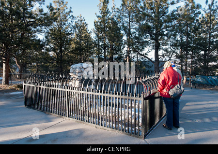 Grabstätte, Buffalo Bill Museum und Grab, Golden, Colorado. Stockfoto