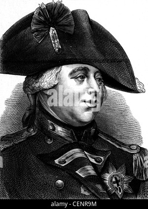 George III (1738-1820) König von Großbritannien und Irland aus dem Jahr 1760. Holzstich-Ende des XIX. Jahrhunderts Stockfoto