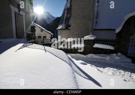 Guarda, Unterengadin, Engadin, Graubünden. Schweiz Stockfoto