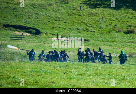 American Civil War-Inszenierung Stockfoto