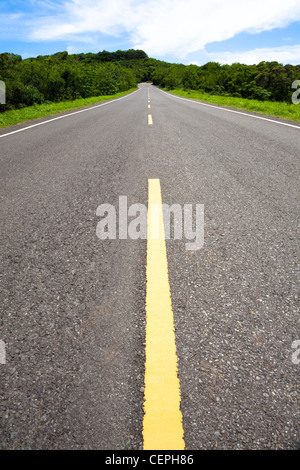 High-Speed und leere Straße Stockfoto