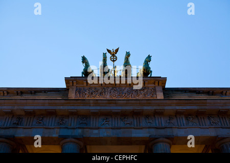 Detail der Chariot Quadriga auf dem Brandenburger Tor. Stockfoto