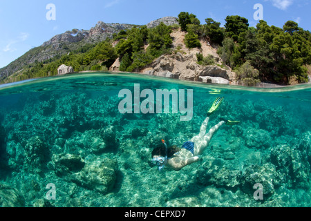 Schnorcheln in Kroatien, Insel Vis, Adria, Kroatien Stockfoto