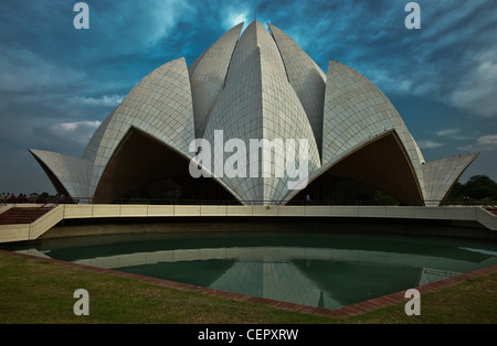 Der Lotus-Tempel oder Bahai-Tempel in Neu-Delhi, Fariborz Sahba, ist der Architekt der Lotus-Tempel Stockfoto