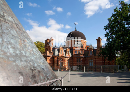 Flamsteed House, entworfen von Sir Christopher Wren 1675 im Royal Observatory in Greenwich. Stockfoto