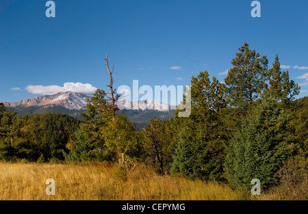 Pikes Peak im Herbst in colorado Stockfoto