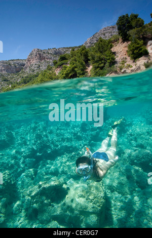 Schnorcheln in Kroatien, Insel Vis, Adria, Kroatien Stockfoto