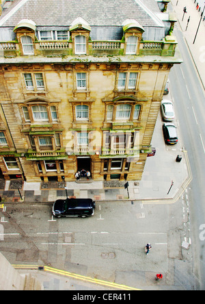 Blick auf Hotel Lombard Street vom Tyne Bridge. Stockfoto